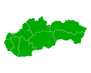 Image showing Map of Slovakia