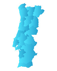 Image showing Map of Portugal