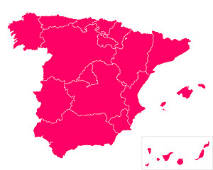 Image showing Map of Spain