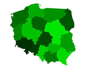 Image showing Map of Poland