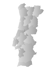 Image showing Map of Portugal