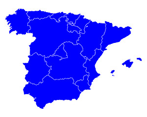 Image showing Map of Spain
