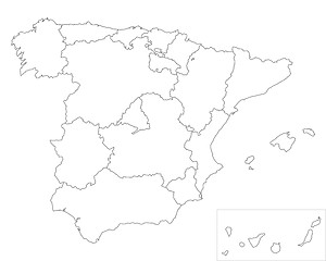 Image showing Map of Spain