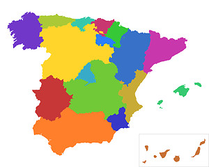 Image showing Map of Spain