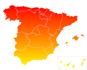 Image showing Map of Spain