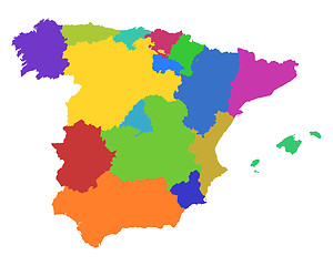 Image showing Map of Spain