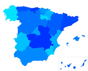 Image showing Map of Spain