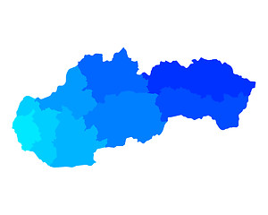 Image showing Map of Slovakia