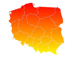 Image showing Map of Poland