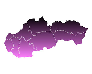 Image showing Map of Slovakia