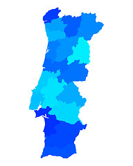 Image showing Map of Portugal