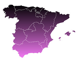 Image showing Map of Spain