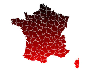 Image showing Map of France