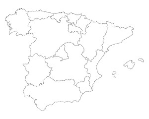 Image showing Map of Spain