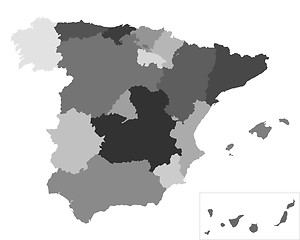 Image showing Map of Spain