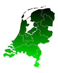 Image showing Map of thr Netherlands