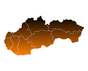 Image showing Map of Slovakia