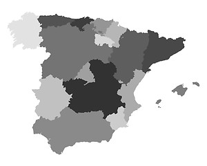 Image showing Map of Spain