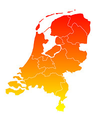 Image showing Map of thr Netherlands