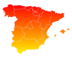 Image showing Map of Spain