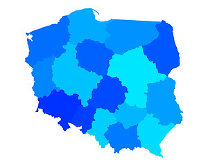 Image showing Map of Poland