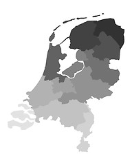 Image showing Map of the Netherlands