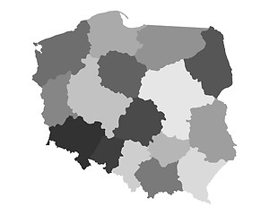 Image showing Map of Poland