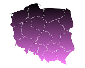 Image showing Map of Poland