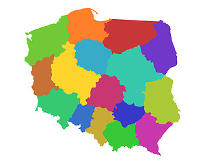 Image showing Map of Poland