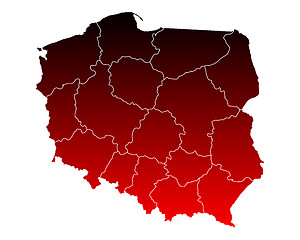 Image showing Map of Poland