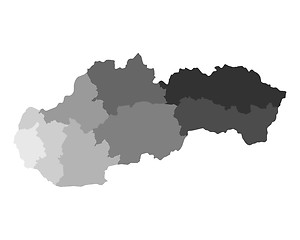 Image showing Map of Slovakia