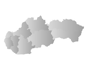 Image showing Map of Slovakia