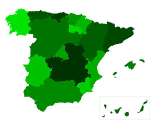 Image showing Map of Spain