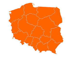 Image showing Map of Poland