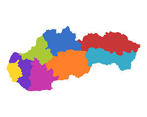 Image showing Map of Slovakia