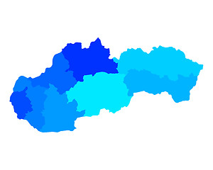 Image showing Map of Slovakia