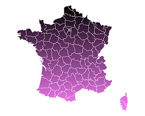 Image showing Map of France