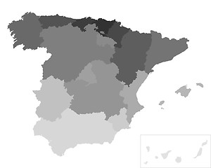 Image showing Map of Spain