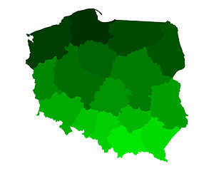 Image showing Map of Poland