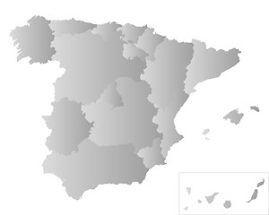 Image showing Map of Spain