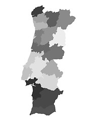 Image showing Map of Portugal