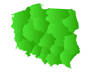 Image showing Map of Poland