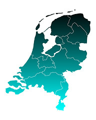 Image showing Map of thr Netherlands