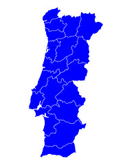 Image showing Map of Portugal