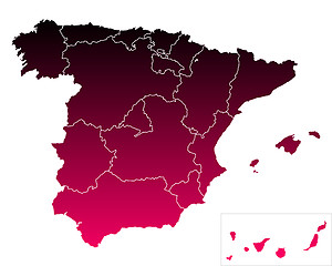 Image showing Map of Spain