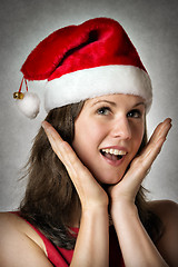 Image showing Portrait Smiling Santa Woman