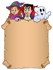 Image showing Parchment with Halloween topic 8