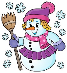 Image showing Winter snowwoman topic image 1