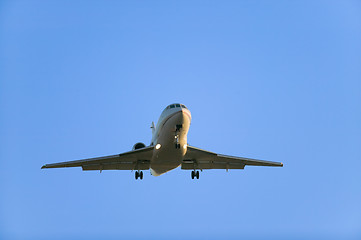 Image showing Landing airplane