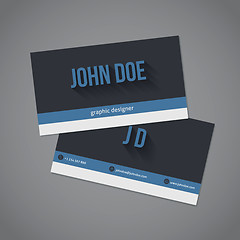 Image showing Dark and light stripes business card set
